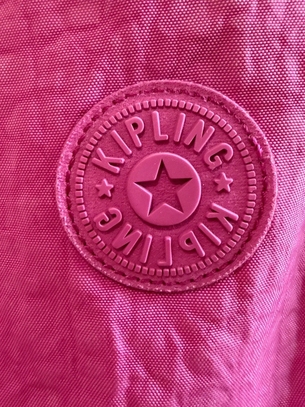 Kipling Bright Pink Kids Backpack with Monkey Charm